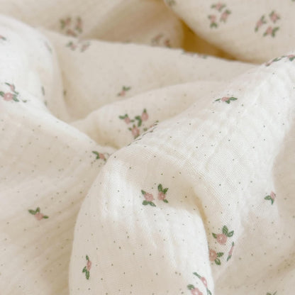 BuLuTu Cotton Muslin Kids Toddler Pillowcase with Ruffles, Chic Shabby Floral Pillow Cases, Girls