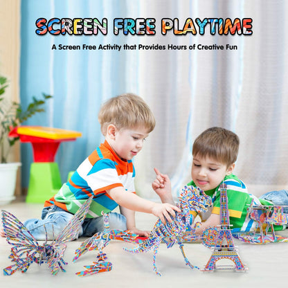 3D Coloring Puzzle Set, Arts and Crafts for Girls and Boys Age 6 7 8 9 10 11 12 Year Old, Fun