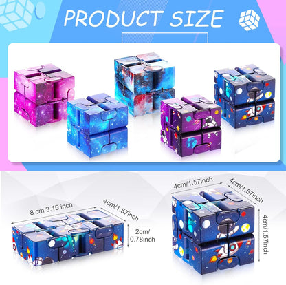 Galaxy Theme Infinity Cube Space Astronaut Infinity Toy Stress and Anxiety Relief Cool Hand Mini