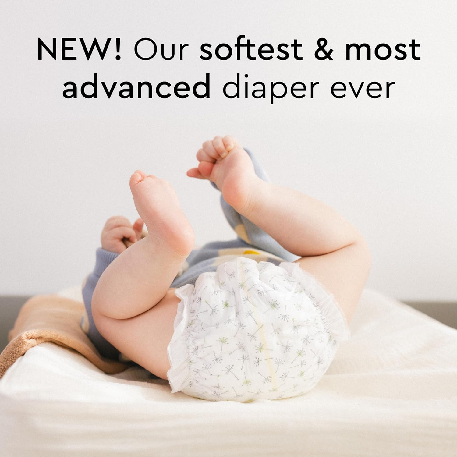 Baby Diapers - Size 1 (4-11 lbs), Half-Monthly Supply (72 Count), Leak Protection, Skin-Friendly