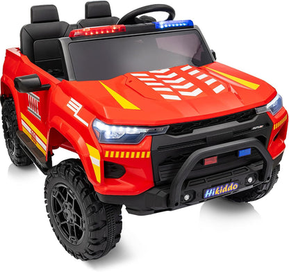 24V 10Ah Electric Police Car Ride on Toy for Big Kids, 4WD 2 Seater Kids Ride on Car SUV w/Remote