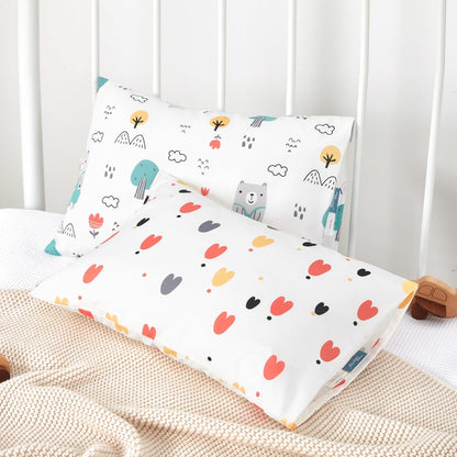 TILLYOU Toddler Pillowcase 2 Pack with Envelope Closure,Silky Soft Microfiber 13" x 18" Kids Travel