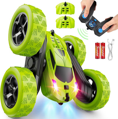 Remote Control Car for Kids Ages 6+, RC Cars Stunt Car Toy 4WD Double Sided 360° Rotating Remote