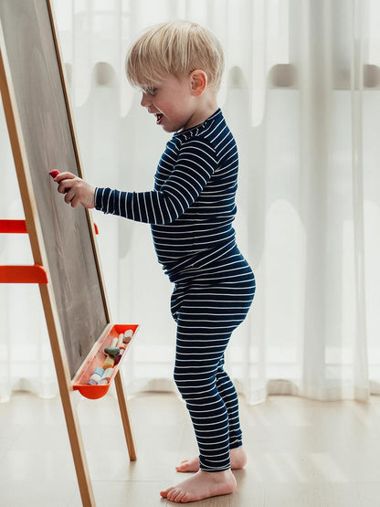 AVAUMA Stripe Pattern Baby Boys Girls Pajama Set Kids Toddler Snug fit Ribbed Sleepwear pjs for