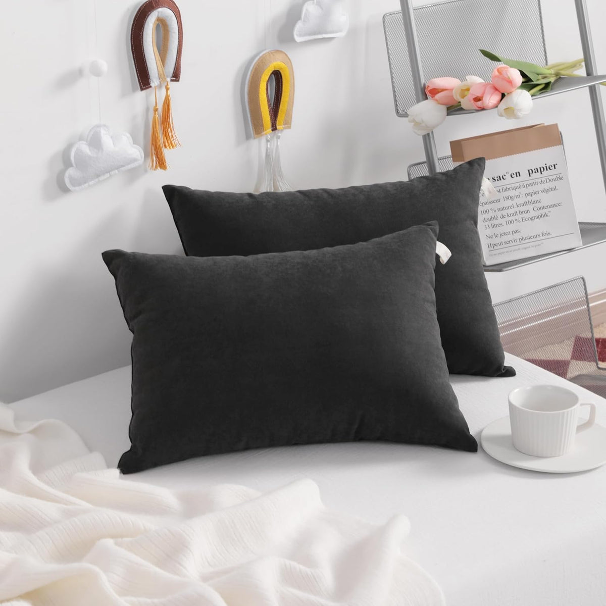NTBAY Toddler Pillows, Down Alternative 13"x18" Pillow, Machine Washable - Soft and Breathable