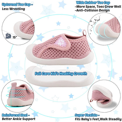 Charrost Toddler Baby Girl Boy First Walking Shoes Checkered Sneakers Sizes 3/4/5/6/7/8T. Soft