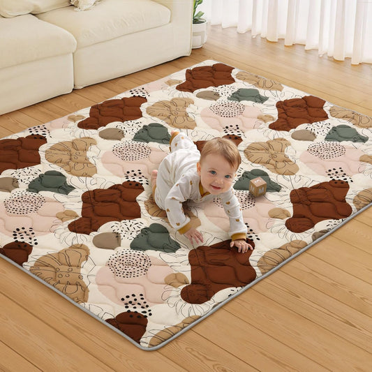 Blissful Diary Baby Play Mats for Floor, 71x59 Inch Extra Thicker & Large Soft Cushioning Foam