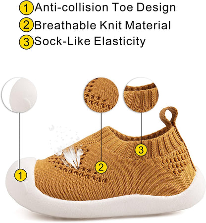 Baby First-Walking Shoes 1-4 Years Kid Shoes Trainers Toddler Infant Boys Girls Soft Sole Non Slip