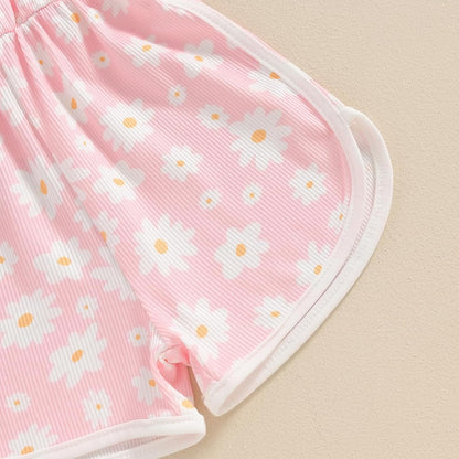 WZTYYDS Toddler Baby Girl Summer Clothes Floral Romper Tie-Up Strap Halter Jumpsuit Infant Summer