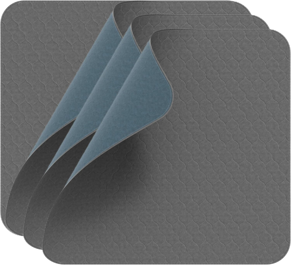 Inspire Underpads | Stain Hiding Gray Reusable Incontinence Bed Pads | Waterproof Mattress Pad |