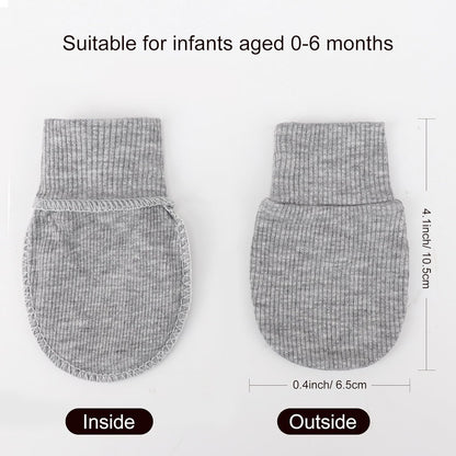 BQUBO 6 Pairs Newborn Baby Boys Girls Mittens 0-6 Months Unisex-Baby Infant Mittens Elastic No