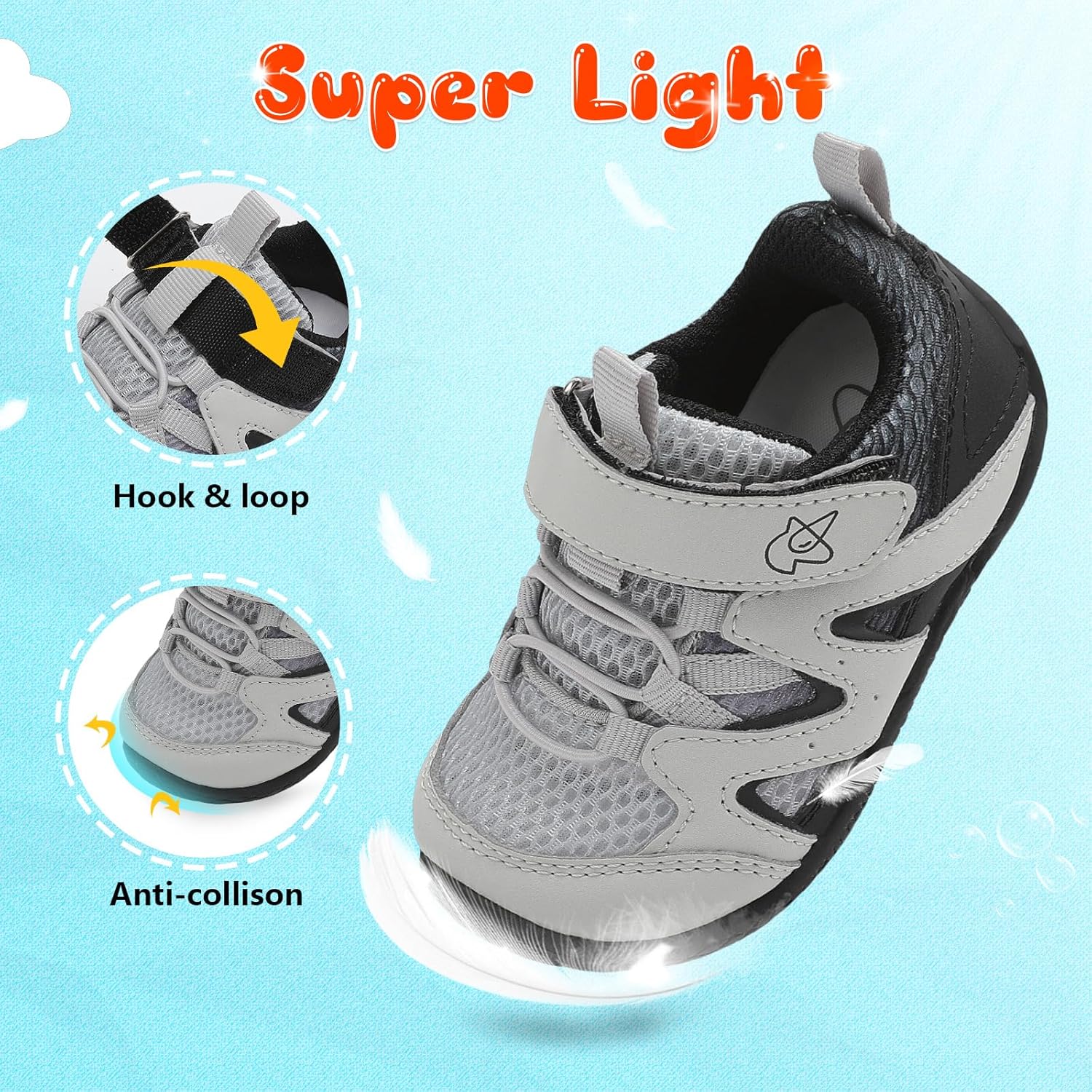 LeIsfIt Baby Shoes Boys Girls First Walking Shoes Non-Slip Toddler Breathable Sneakers Infant