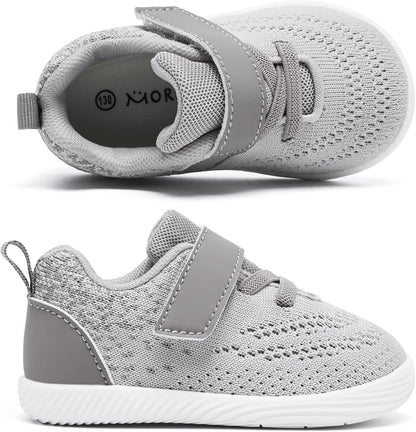 MORENDL Toddler Sneakers Baby Boys & Girls Barefoot Shoes Lightweight Breathable Walking Running