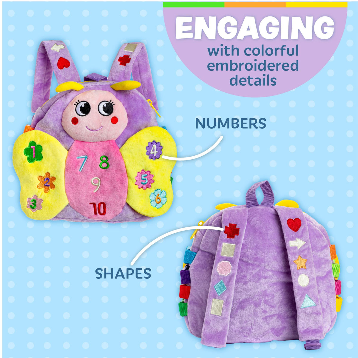 Buckle Toys, Blossom Butterfly Activity Backpack, Educational Learning