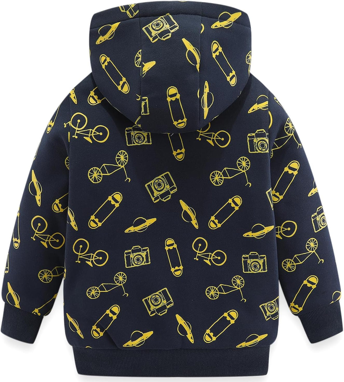 Bumeex Kids Boy's Girl's Sherpa Fleece Lined Jacket Spring Fall Winter Zip up Sweatshirt Hoodie