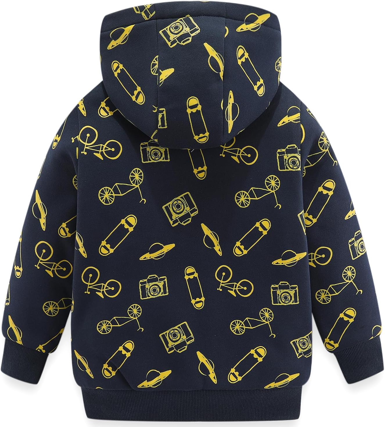 Bumeex Kids Boy's Girl's Sherpa Fleece Lined Jacket Spring Fall Winter Zip up Sweatshirt Hoodie