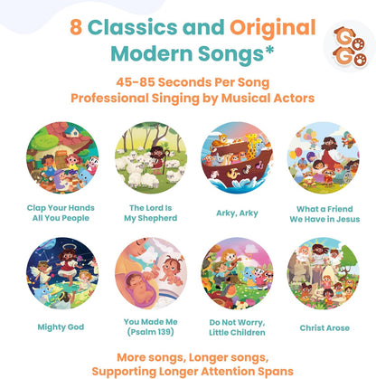 GO GO Songs of Creation and Praise: Christian Baby Books with 8 Songs, Singing Toy, Sound Play for