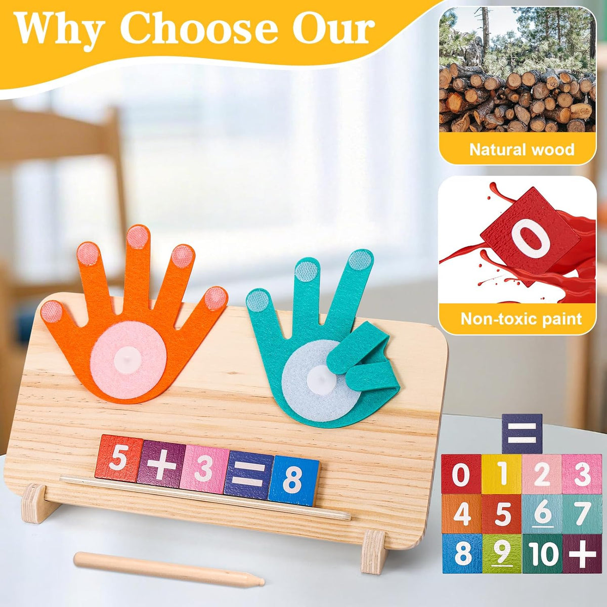2 in 1 Math Toy for Toddlers 3 4 5 6 7,Addition and Subtraction Math Games for Kids 5-7,Math