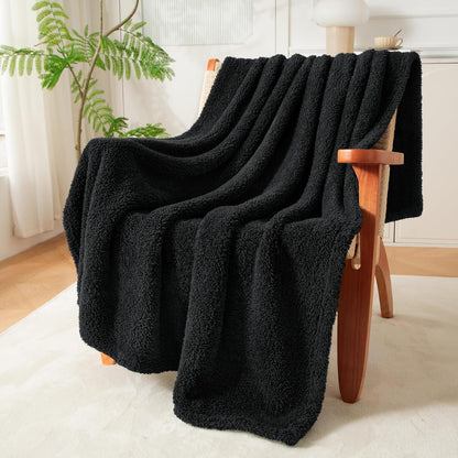 Exclusivo Mezcla Fleece Throw Blanket for Couch Sofa, Soft Warm and Fluffy Blankets for Women Men
