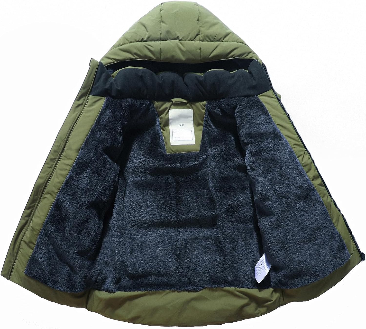 Kids Boy's Winter Coat Fleece Lined Waterproof Jacket Puffy Cotton Coat Thick Hooded Down Outdoor