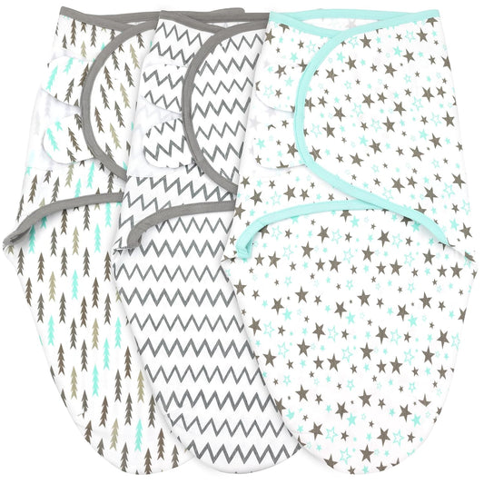 Bublo Baby Preemie Swaddles 4-7 lbs - 3-Pack Premature Babies Swaddle Sleep Sack - Premature Infant