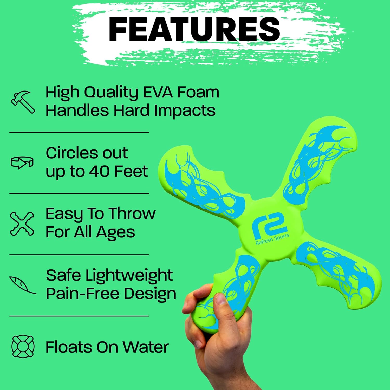 Boomerangs for Kids: Best Soft Flying Beach Toys for Kids - Cool Birthday Gifts for Boys & Girls
