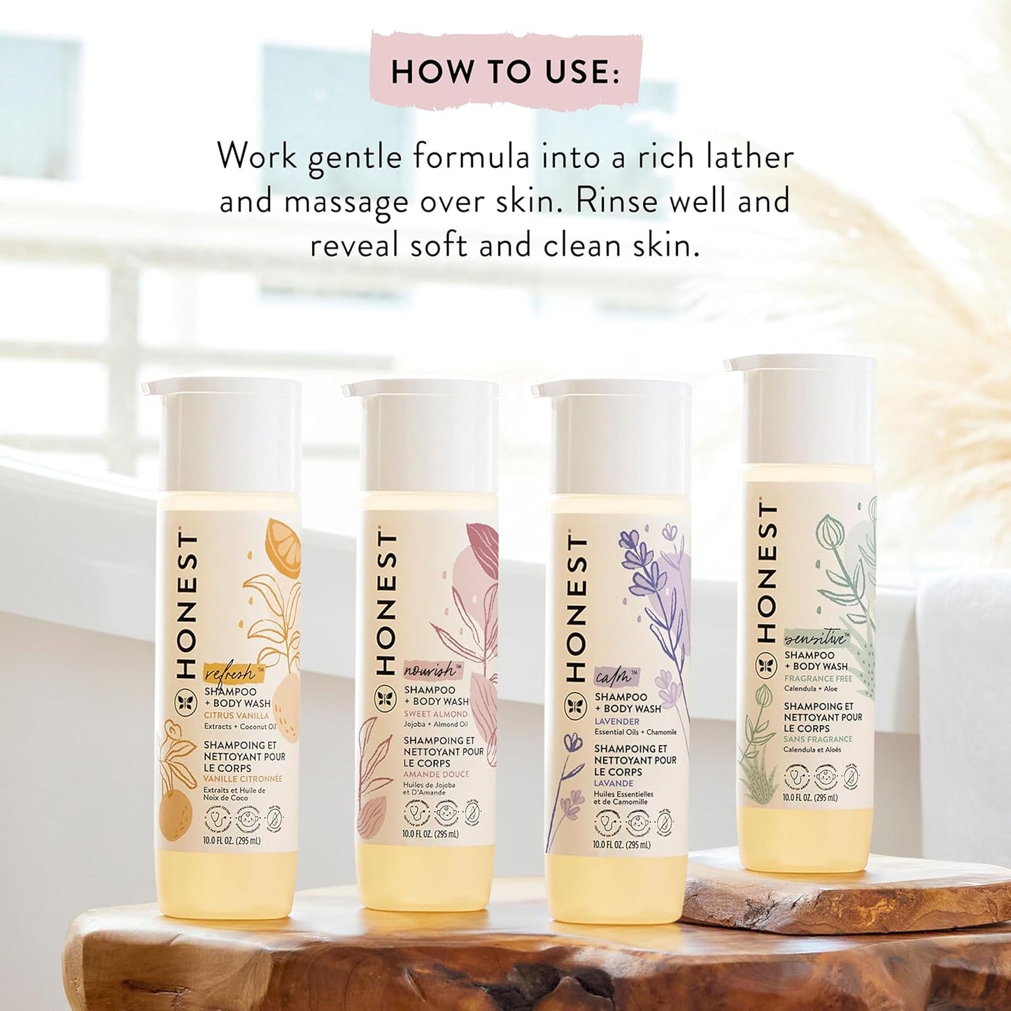 The Honest Company 2-in-1 Cleansing Shampoo + Body Wash for Sensitive Skin | Gentle for Baby |