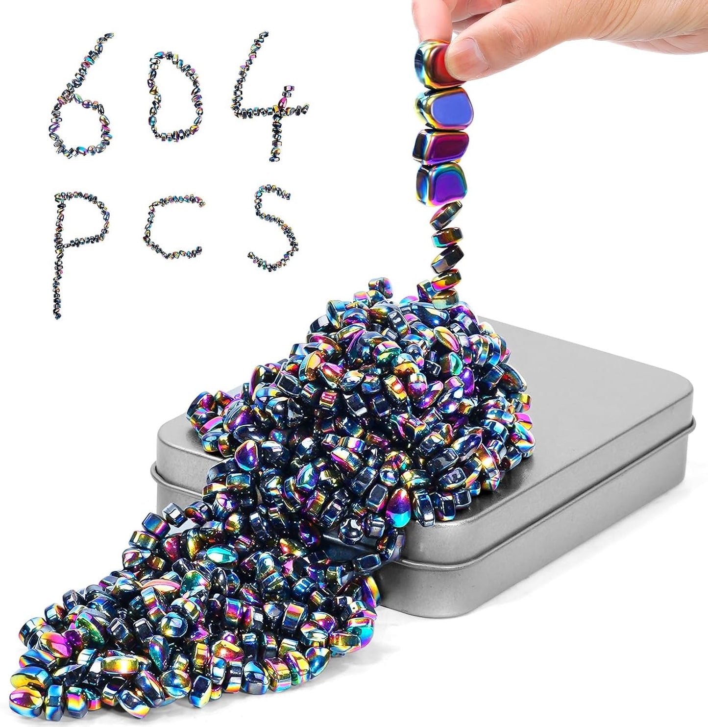 Magnetic Balls Fidget Toys Adults 600 PCS Mini Magnetic with Four Big Magnetic Putty Desk
