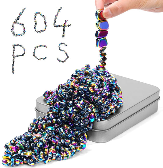 Magnetic Balls Fidget Toys Adults 600 PCS Mini Magnetic with Four Big Magnetic Putty Desk