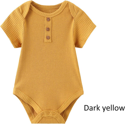 Baby Bodysuit and Pant Set Summer Ribbed Mix Match Infant Boy Girl Clothes Outfits