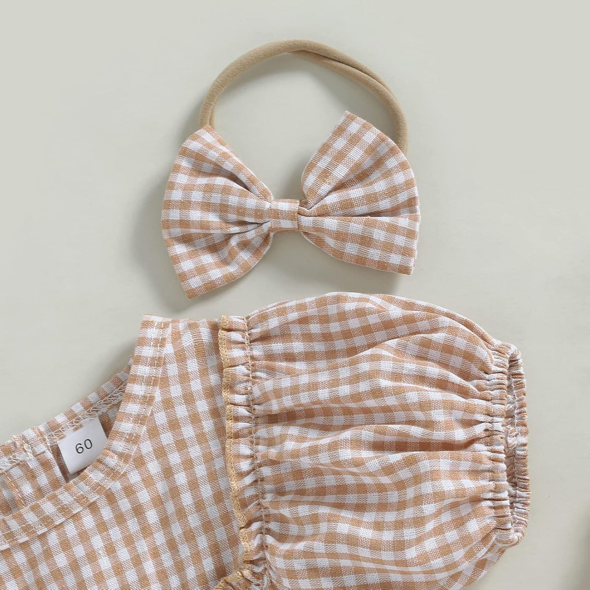 Douhoow Infant Baby Girl Plaid Romper Baby Sweatshirt Romper Ruffle Festival Clothes Fall Winter
