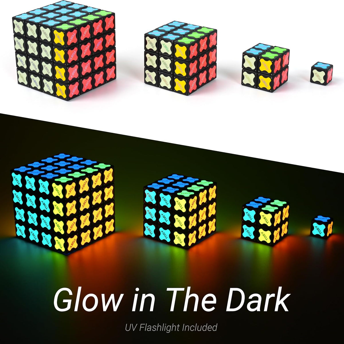 TOSY Magnet Cube 4x4 - 560 Magnets, 70 Blocks, 8 in 1 Toy: Puzzle Cube Game, Creative Building