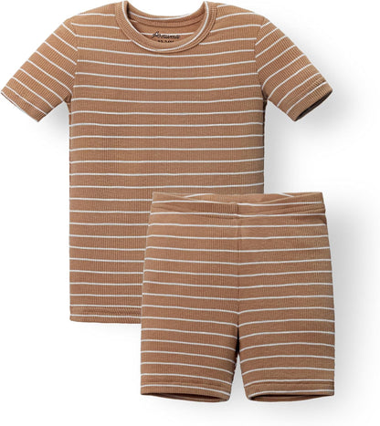 AVAUMA Stripe Pattern Baby Boys Girls Pajama Set Kids Toddler Snug fit Ribbed Sleepwear pjs for