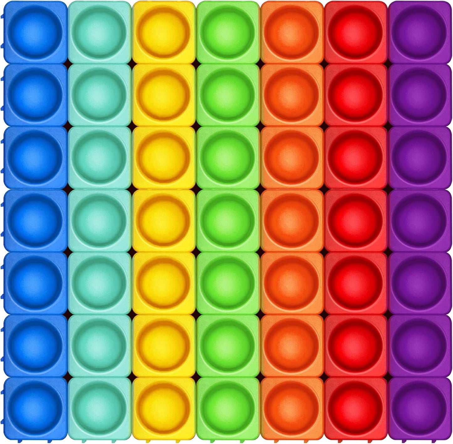Giant Pop Blocks Bubble Premium Silicone Pop Fidget Blocks for Endless Joy and Education - Vibrant