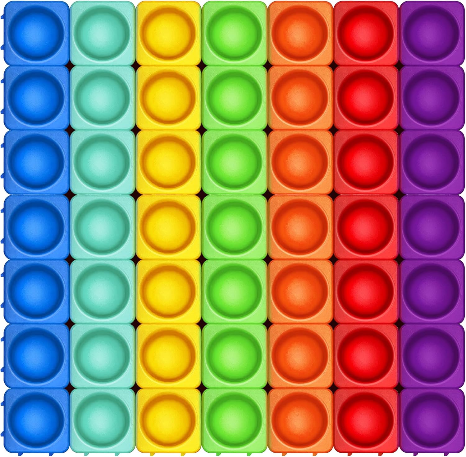 Giant Pop Blocks Bubble Premium Silicone Pop Fidget Blocks for Endless Joy and Education - Vibrant