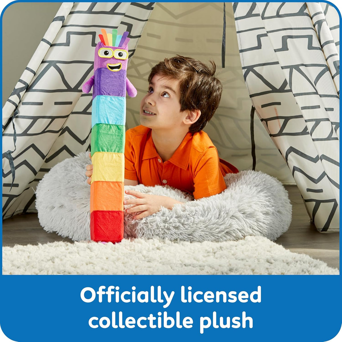 hand2mind Numberblock Seven Playful Pal, Plush Figure Toys, Numbers for Toddlers, Preschool Math