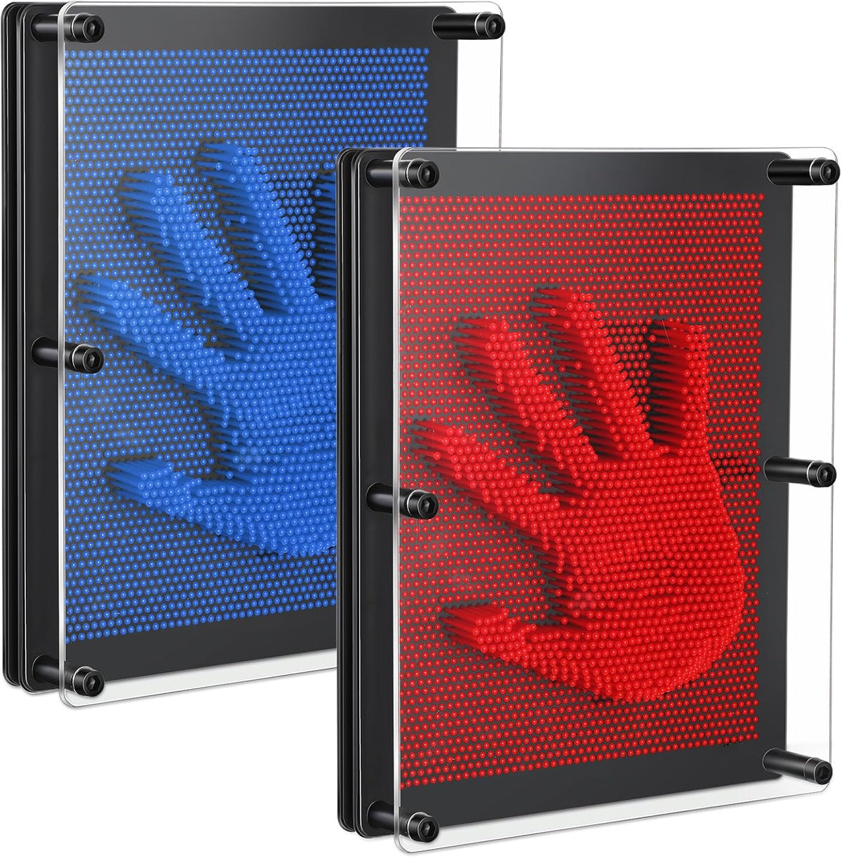 2 Pack Extra Large 3D Pin Art Board Toy 10 x 8 Inch Plastic Pin Art Board Sensory Toy Stress Relief