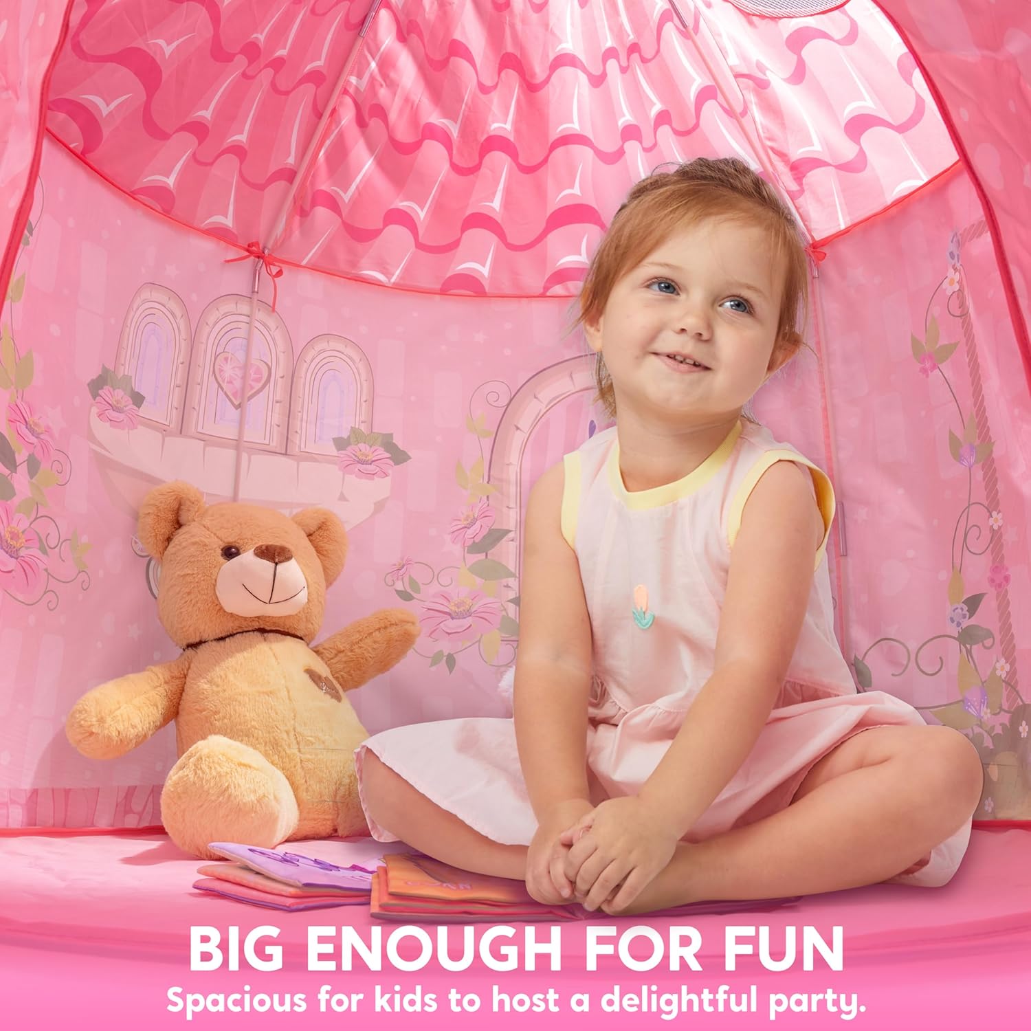 JOYIN Princess Tent Girls Large Playhouse Kids Castle Play Tent for Children, Pop Up Play House for