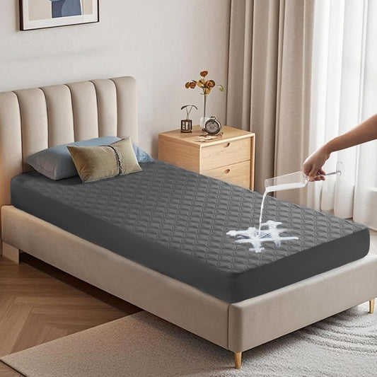 BEDLORE Waterproof Mattress Protector, Noiseless Twin Size Mattress Pad with Deep Pocket Fitted Up