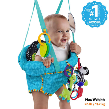 Bright Starts Bounce 'n Spring Deluxe Door Jumper for Baby with Adjustable Strap, 6 Months and Up