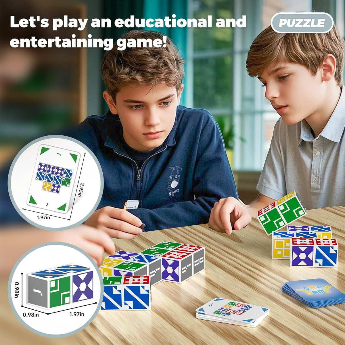 Family Board Game for Kids & Adults, Block Puzzle Games for Boys & Girls Ages 4-8 8-12, 2+ Player