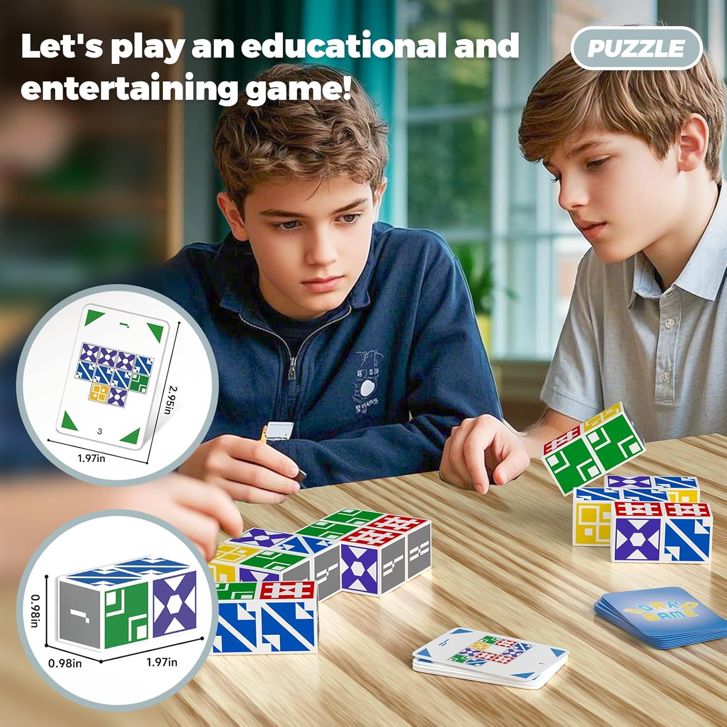 Family Board Game for Kids & Adults, Block Puzzle Games for Boys & Girls Ages 4-8 8-12, 2+ Player