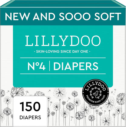 Baby Diapers - Size 4 (20-31 lbs), Monthly Supply (150 Count), Leak Protection, Skin-Friendly