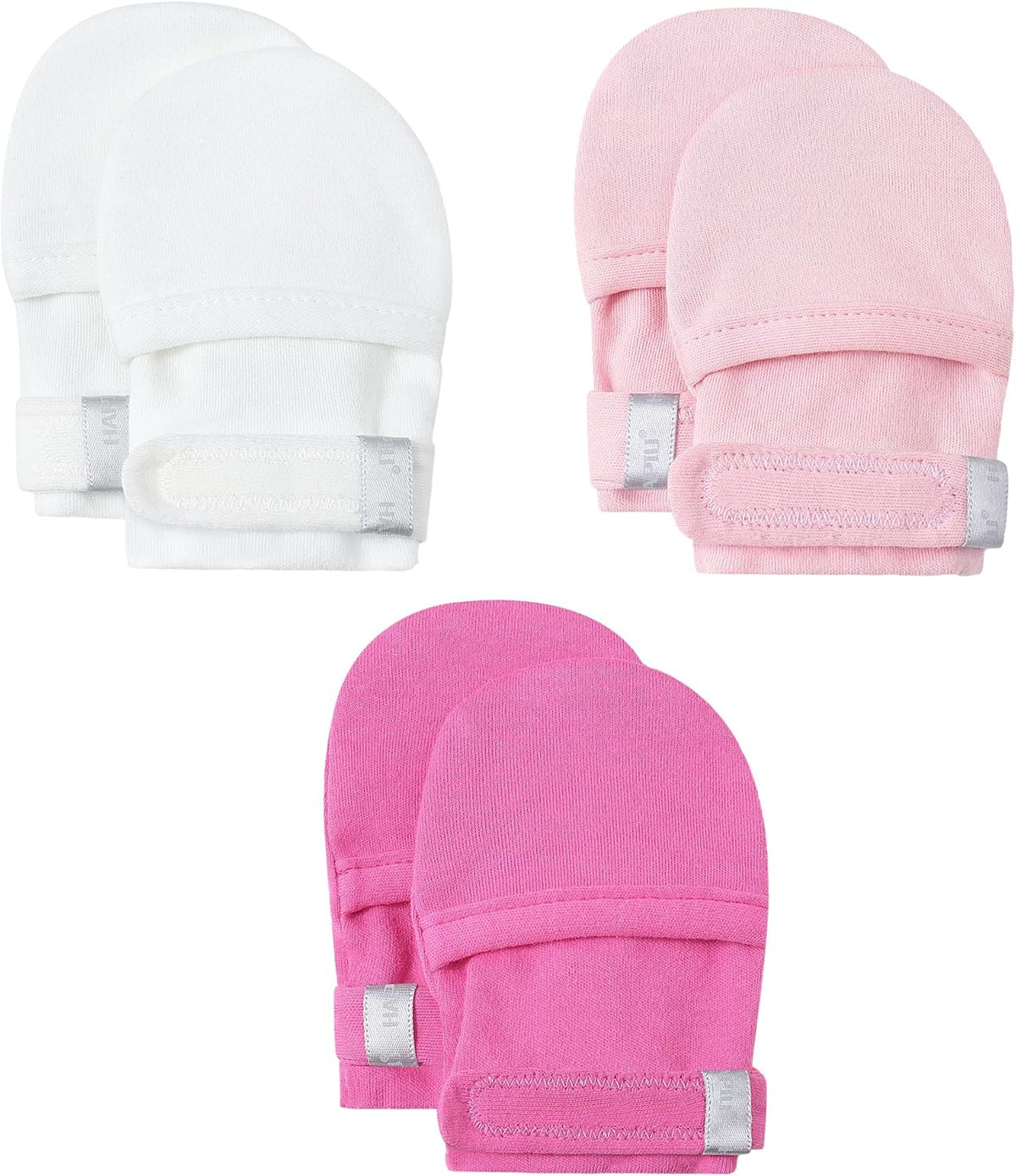 HAPIU Baby No Scratch Mittens Stay On, 100% Cotton Breathable, Adjustable Infant Gloves for Boys