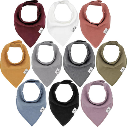 DiaperSquad's Baby Bibs for Drooling and Teething, Bibs for Boys, Baby Girl - Solid Cotton Baby