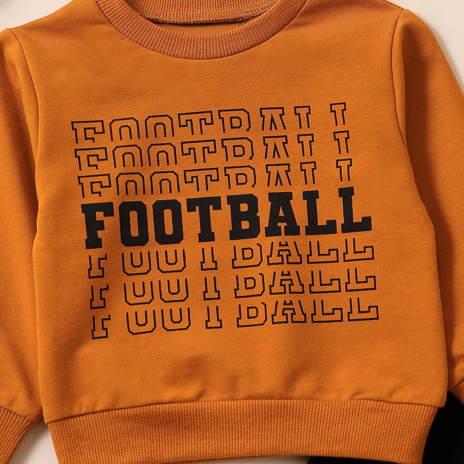 Baby Boy Clothes Fall 6 12 18 24 Months Football Long Sleeve Pullover Tops & Pant Sets Toddler
