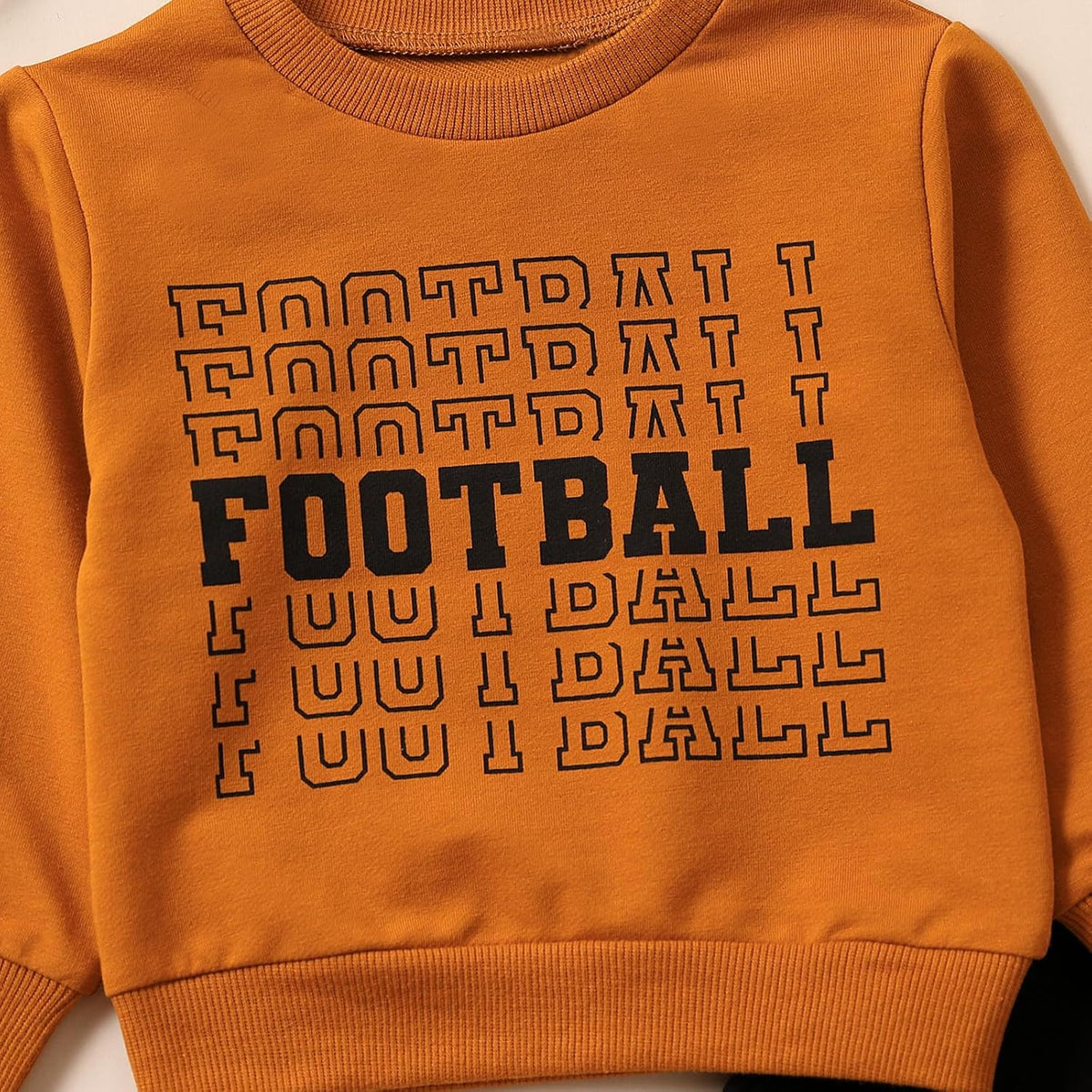 Baby Boy Clothes Fall 6 12 18 24 Months Football Long Sleeve Pullover Tops & Pant Sets Toddler