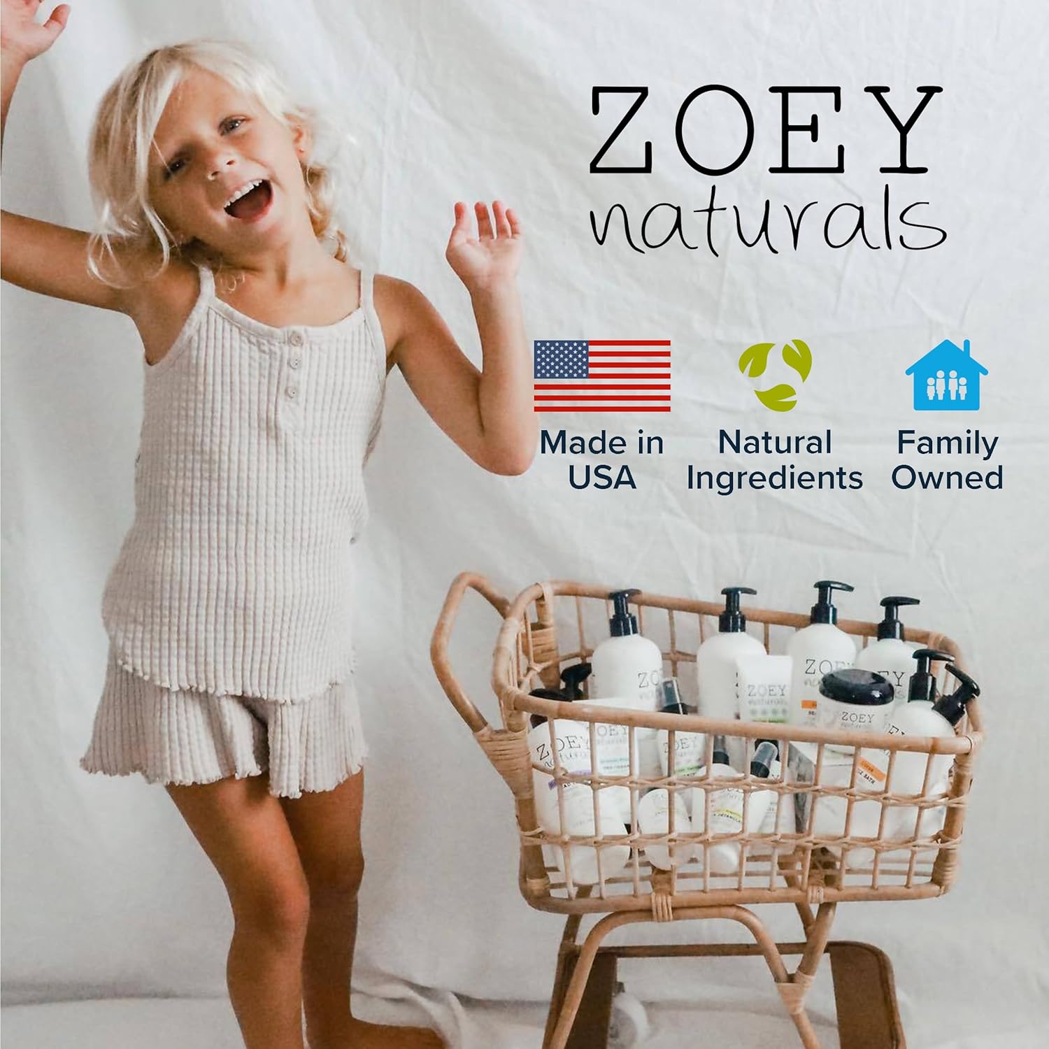 Zoey Naturals Fragrance-Free Head to Toe Baby & Toddler Wash – Tear-Free Body Wash and Shampoo with