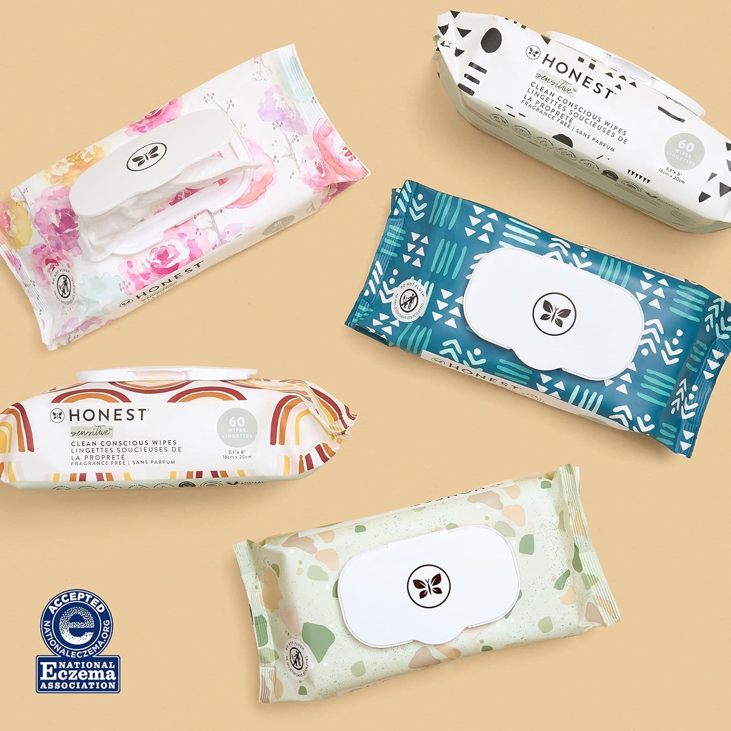 The Honest Company Clean Conscious Multi-Use Wipes | Hypoallergenic + Unscented for Sensitive Skin