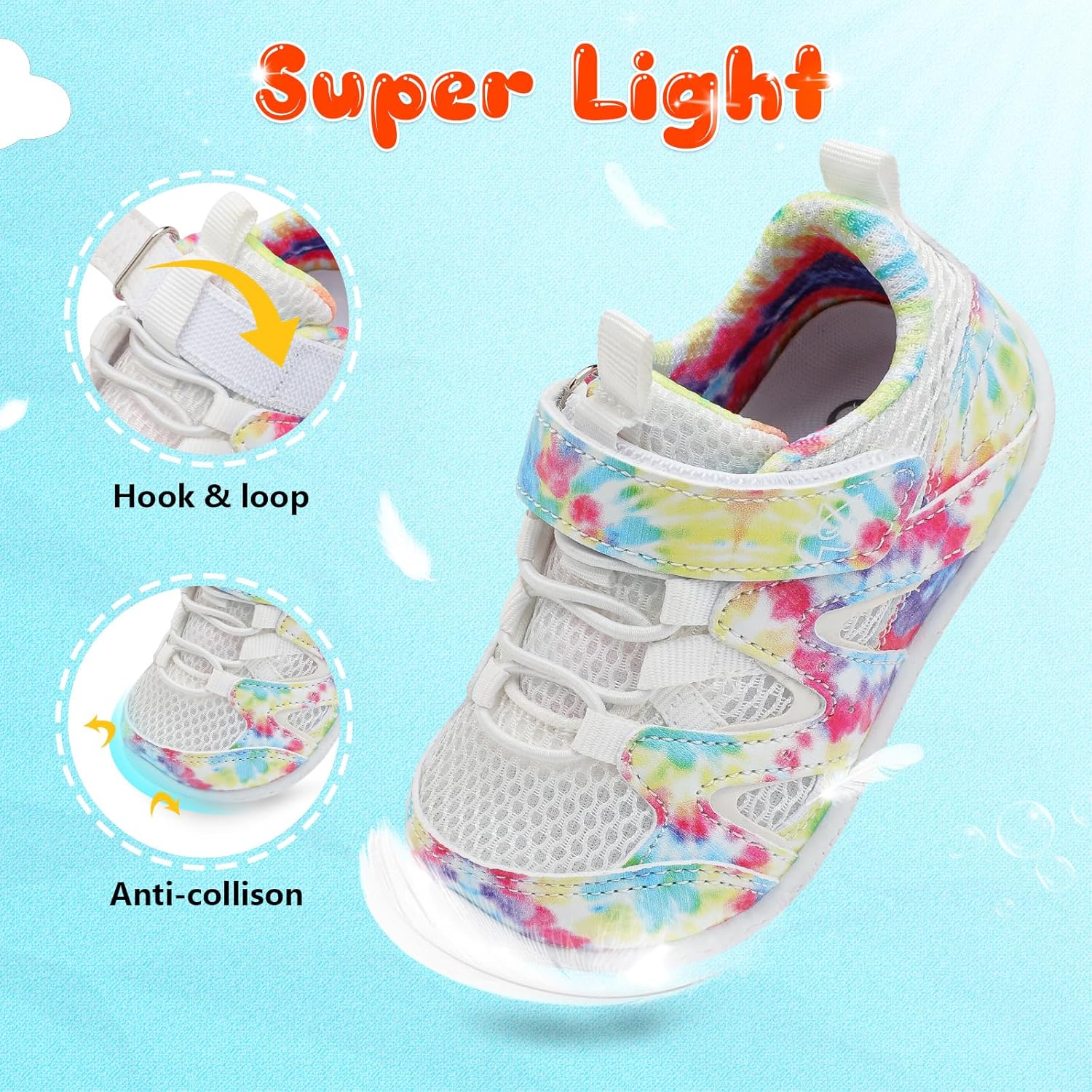 LeIsfIt Baby Shoes Boys Girls First Walking Shoes Non-Slip Toddler Breathable Sneakers Infant